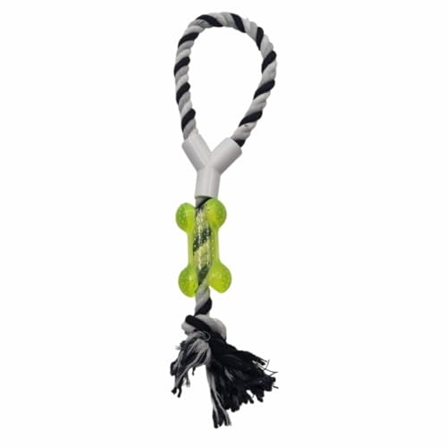 Seil-Hundespielzeug zum Ziehen und Zerren – strapazierfähiges geknotetes Seil mit PVC-Knochen und Kunststoffverbindern – 41 cm lang – zum Kauen, Zerren & interaktives Spielen Seil-Hundespielzeug zum Ziehen und Zerren – strapazierfähiges geknotetes Seil mit PVC-Knochen und Kunststoffverbindern – 41 cm lang – zum Kauen, Zerren & interaktives Spielen von Kuvias