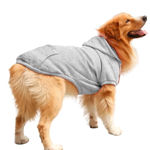 Kuxiptin Hunde-Kapuzenpullover für große Hunde - Selbstklebende Hoodies für Hunde mit Tasche,Warme Haustierkleidung, Trendiger Hundemantel, modische Hundekleidung für Hunde, Welpen, Spaziergänge von Kuxiptin