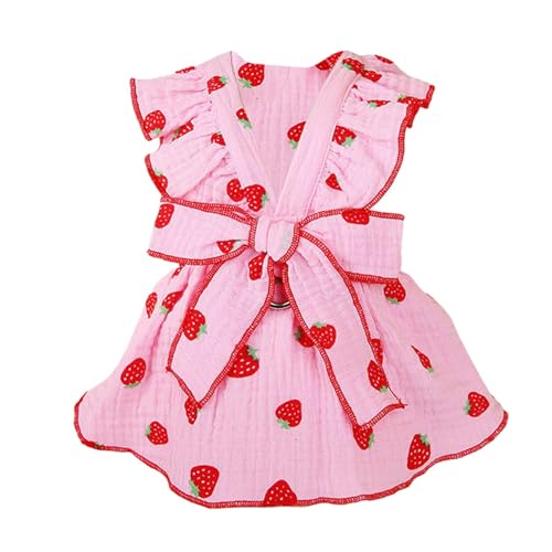 Kuxiptin Hundekleid Schleifengeschirr,Hundeprinzessin Geschirrkleid | Süßes Hundegeschirrkleid mit Blumenmuster | Atmungsaktives Fliege-Kleid mit Kordelzug-Schnalle für kleine Hunde, Katzen, Mädchen, Kuxiptin Hundekleid Schleifengeschirr,Hundeprinzessin Geschirrkleid | Süßes Hundegeschirrkleid mit Blumenmuster | Atmungsaktives Fliege-Kleid mit Kordelzug-Schnalle für kleine Hunde, Katzen, Mädchen, von Kuxiptin