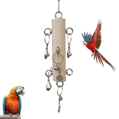 Vogelspielzeug für Papageien, Kauspielzeug für Vögel | Vogelspielzeug aus aus Edelstahl, Käfigornamente mit klarem Ton, lustiges Spielzeug für Papageien, Zubehör Vogelspielzeug für Papageien, Kauspielzeug für Vögel | Vogelspielzeug aus aus Edelstahl, Käfigornamente mit klarem Ton, lustiges Spielzeug für Papageien, Zubehör von Kuxiptin