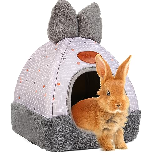 Kwerdas Hasenbett, Versteck, Haus, Frettchen, Ratten, Igel, Chinchilla-Käfig, Zubehör für Kaninchen, Meerschweinchen, Hamster, gemütliches und warmes Kaninchenbett mit niedlicher Schleife, Kaninchen, Kwerdas Hasenbett, Versteck, Haus, Frettchen, Ratten, Igel, Chinchilla-Käfig, Zubehör für Kaninchen, Meerschweinchen, Hamster, gemütliches und warmes Kaninchenbett mit niedlicher Schleife, Kaninchen, von Kwerdas