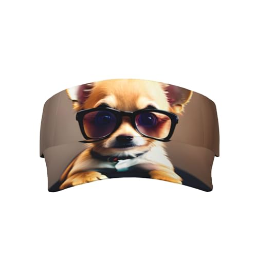 Chihuahua-Hundebrille, Unisex, Sport-Sonnenblende, Baseball-Sonnenhut für Tennis, Outdoor-Aktivitäten von Kycvds