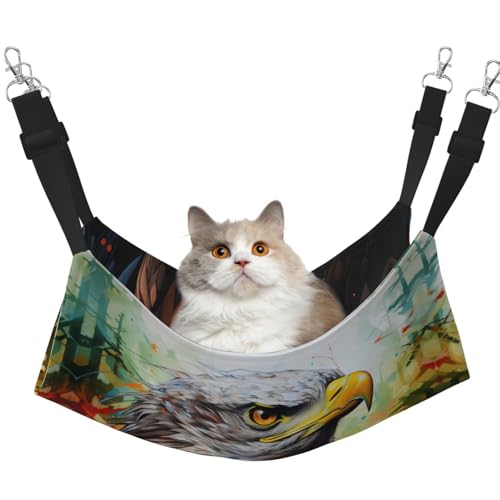 Kycvds Adler-Katzen-Hängemattenbett für Käfig, verstellbar, Schlafunterlage für kleine Haustiere von Kycvds