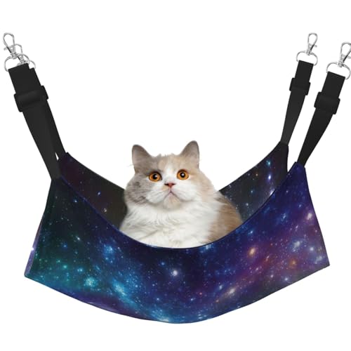 Kycvds Galaxy Katzenhängematte für Käfig, verstellbar, Schlafunterlage für kleine Haustiere Kycvds Galaxy Katzenhängematte für Käfig, verstellbar, Schlafunterlage für kleine Haustiere von Kycvds