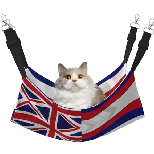 Kycvds Hängematte für Käfig, Motiv: Flagge von Hawaii, verstellbar, Schlafunterlage für kleine Haustiere von Kycvds