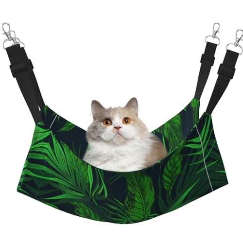Kycvds Hängemattenbett für Käfig, tropische Pflanzen, verstellbar, Schlafunterlage für kleine Haustiere, Grün von Kycvds