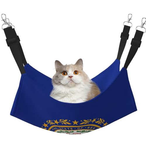 Kycvds Hampshire-Katzen-Hängematte für Käfig, verstellbar, Schlafunterlage für kleine Haustiere von Kycvds