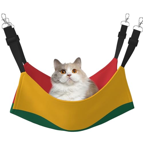 Kycvds Katzenhängematte für Käfig, mit Flagge von Litauen, verstellbar, Schlafunterlage für kleine Haustiere von Kycvds