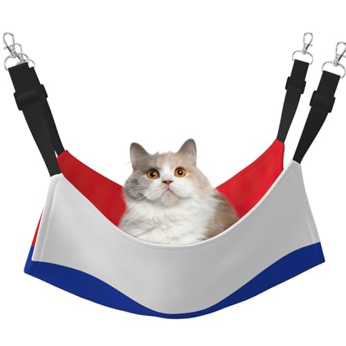Kycvds Katzenhängematte für Käfig, mit russischer Flagge, verstellbar, Schlafunterlage für kleine Haustiere Kycvds Katzenhängematte für Käfig, mit russischer Flagge, verstellbar, Schlafunterlage für kleine Haustiere von Kycvds