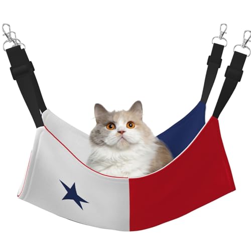 Kycvds Katzenhängematte mit Flagge von Panama für Käfig, verstellbar, Schlafunterlage für kleine Haustiere von Kycvds
