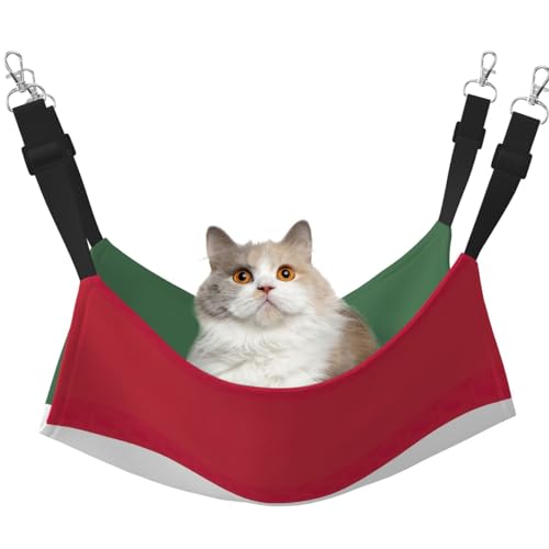 Kycvds Katzenhängematte mit Flagge von Ungarn für Käfig, verstellbar, Schlafunterlage für kleine Haustiere von Kycvds