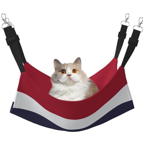 Kycvds Katzenhängematte mit Thailand-Flagge, Bett für Käfig, verstellbar, Schlafunterlage für kleine Haustiere von Kycvds