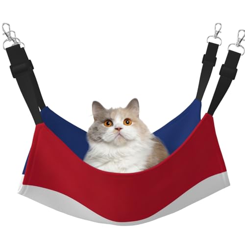 Kycvds Katzenhängematte mit niederländischer Flagge, für Käfig, verstellbar, Schlafunterlage für kleine Haustiere von Kycvds