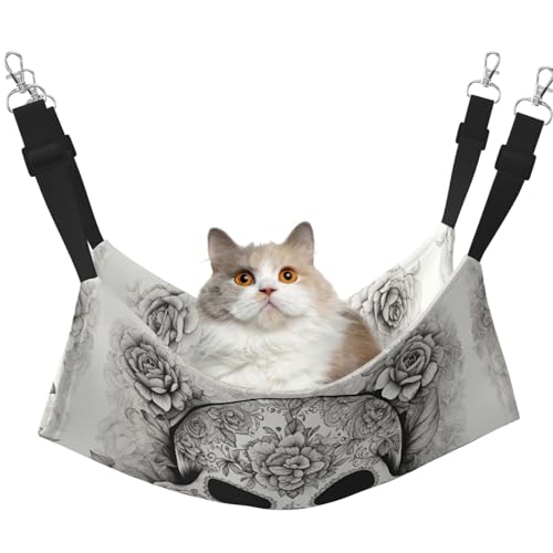 Kycvds Mexikanische Totenkopf-Katzen-Hängematte für Käfig, verstellbar, Schlafunterlage für kleine Haustiere von Kycvds