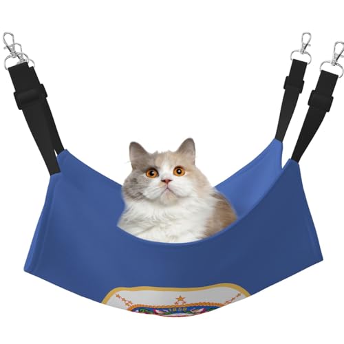 Kycvds Minnesota Katzenhängematte für Käfig, verstellbare Aufhängung, Schlafunterlage für kleine Haustiere von Kycvds