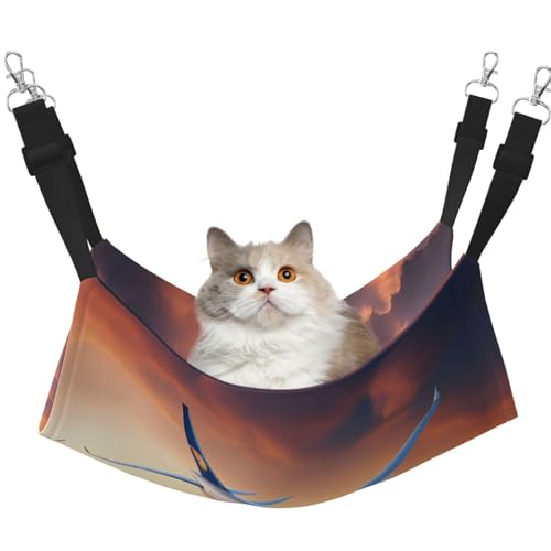 Kycvds Schöne Hängematte mit Flugzeug für Käfig, verstellbar, Schlafunterlage für kleine Haustiere von Kycvds