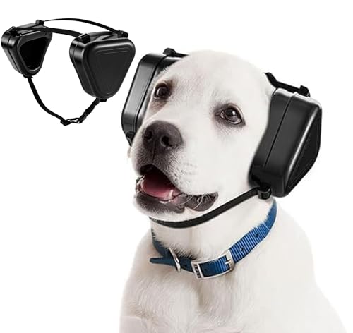 KyneLit Hunde-Gehörschutz für Feuerwerk und Lärmschutz, ideal für mittelgroße und große Hunde, Schwarz von KyneLit