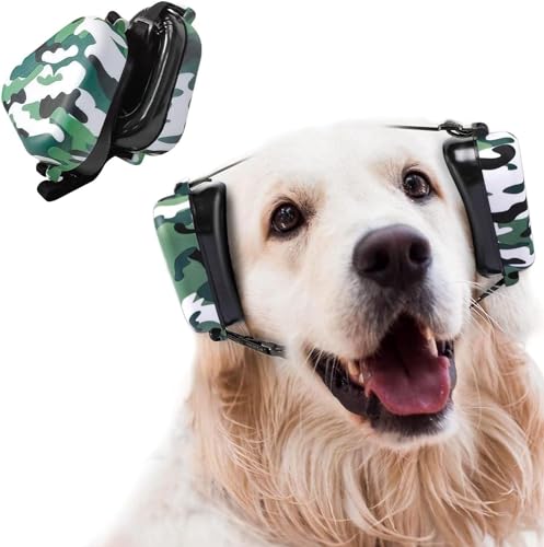KyneLit Hunde-Gehörschutz für Feuerwerk Lärmschutz – ideal für mittelgroße große Hunde grün) von KyneLit