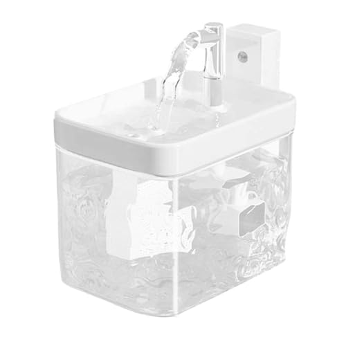 Kznifmk Automatischer Trinkwasser-Zirkulationsspender Kabelloser Induktionsbrunnen für Haustiere 1,5 L von Kznifmk
