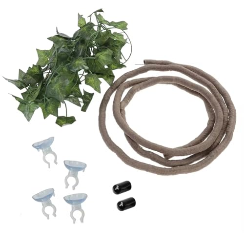 Kznifmk Reptile Bend-A-Branch Weinblätter, flexibel, Wohndekoration, für Haustiere, Kletterer, Dschungel, lange Reben, zum Klettern von Gecko, von Kznifmk