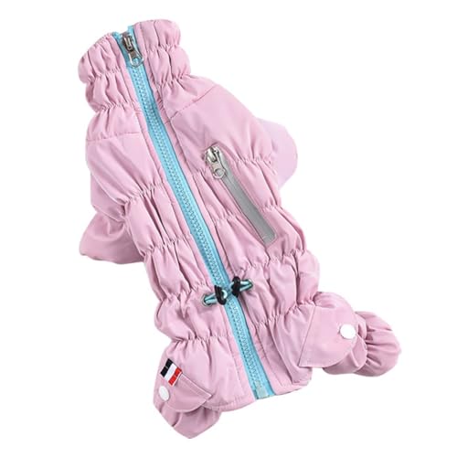 Kznifmk Schneefeste Windjacke für Hunde, Bekleidung für Kleine und Mittelgroße Welpen, Warme Winter-Outdoor-Jacke, Haustier-Stehkragen, Warme Kleidung L von Kznifmk