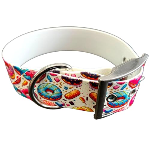 L'Atelier du Fourmilier Halsband aus BioThane, Breite groß, Farben zur Auswahl (Halsumfang: 40-45 cm, empfindlich) von L'Atelier du Fourmilier