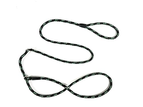 Kein Ziehen mehr! Anti-Ziehleine Feldfigur 8 / Halfter/Halfter/Halfter/Halfter für alle, superweiches, geflochtenes Nylon, bequem, Macht Ihre Spaziergänge angenehmer (Grün/Schwarz, 1cm) von L&J Pets UK