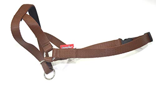 Halfter Hunde Halfter/Training Halfter Trainingsgerät Hund, Kopfgeschirr gegen Ziehen an der Leine, einfach zu bedienen, gepolstertes Nasenband, verstellbar (2, Braun) von L&J Pets UK