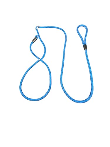 Kein Ziehen mehr! Anti-Ziehleine Feldfigur 8 / Halfter/Halfter/Halfter/Halfter/Halfter für alle, superweiches, geflochtenes Nylon, bequem, Macht Ihre Spaziergänge angenehmer (Blau, 1cm) von L&J Pets UK