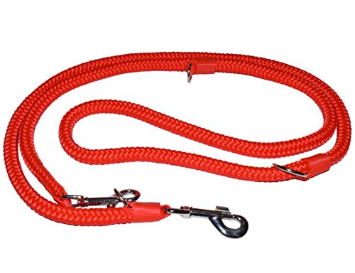Freestyle Verstellbare Hundeleine, starker Polizei-Stil, Doppel-Hundezubehör, Hundeleine, Lauflernhilfe, Kupplung, Hundetrainingsleine, multifunktional, verstellbar (1,0, Rot) von L&J Pets Uk