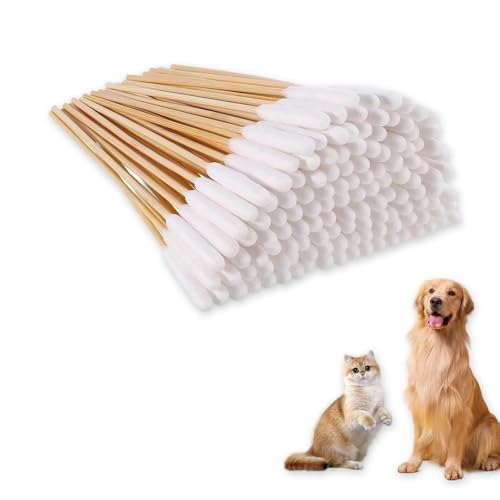 300 Stück Haustier-Ohren-Reinigungstücher, 12 cm lang, Wattestäbchen, Hundeohrenreiniger, stinkende Sachen für Hunde und Katzen, Ohrenreinigung, Wattestäbchen-Entferner, juckende Knospen, Baumwolle 300 Stück Haustier-Ohren-Reinigungstücher, 12 cm lang, Wattestäbchen, Hundeohrenreiniger, stinkende Sachen für Hunde und Katzen, Ohrenreinigung, Wattestäbchen-Entferner, juckende Knospen, Baumwolle von L0famy