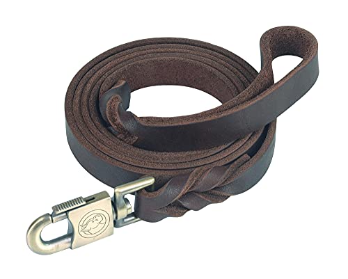 1,8 m lange Leder-Hundeleine, geflochten, weiche und starke Lederleine für große und mittelgroße Hunde, Training und Spaziergänge von L1KL