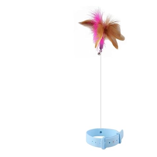 Interaktiver Katzen-Teaser-Stick mit Feder und Glöckchen, lustiger Zauberstab for Kätzchen, Spiel- Halsbandtrainingszubehör Katzenspielartikel(BU) von L6NqIAG