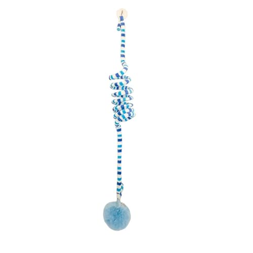 Interaktives Katzenspielzeug for Aufhängen for Kätzchen – Zauberstab-Teaser mit Glöckchen, lustiges Aktivitätszubehör Katzenspielartikel(Blue) von L6NqIAG