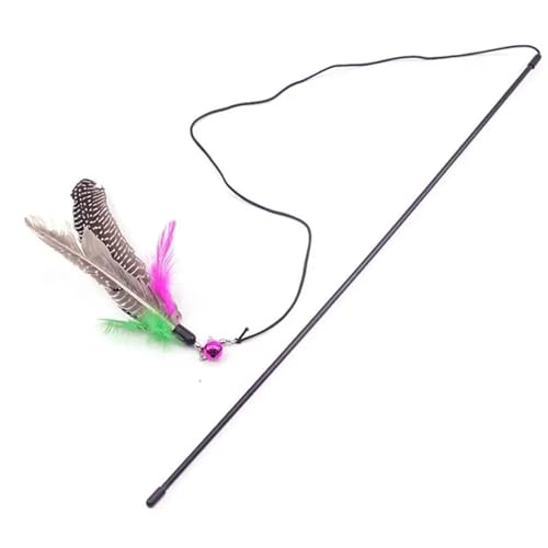 L6NqIAG 1PC Bunte Feder Katze Teaser Zauberstab Spielzeug for Haustier liefert künstliche Design for Katzen Spielen Katzenspielartikel von L6NqIAG