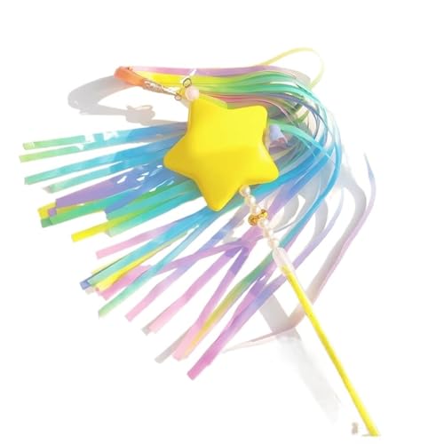 L6NqIAG 1PCS Interaktive Katze Angelrute Stick Spiel Zauberstab Quaste Teaser Pol Katzenspielartikel(02) von L6NqIAG