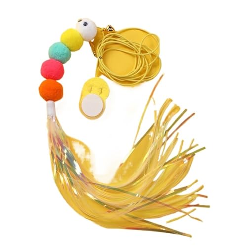 Lustiger Kätzchenstab, elastisches Seil, Libellenfeder, Glockenspielzeug, Hängeschaukel for Katzen und Kätzchen Katzenspielartikel(Lingering Paper Cate) von L6NqIAG