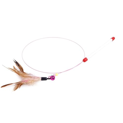 Plüsch-Katzenspielzeug mit Ringglocke, lustiges Spielzubehör, elastisches Seil, gut for Tierbedarf und Kätzchen Katzenspielartikel von L6NqIAG