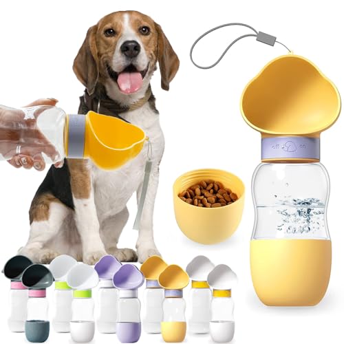 LA FEIER Hunde-Wasserflasche, tragbare Haustier-Wasserflasche mit Futterbehälter, tragbarer Wasserspender für Katzen, Welpen, Wandern, Reisen, Welpenzubehör LA FEIER Hunde-Wasserflasche, tragbare Haustier-Wasserflasche mit Futterbehälter, tragbarer Wasserspender für Katzen, Welpen, Wandern, Reisen, Welpenzubehör von LA FEIER