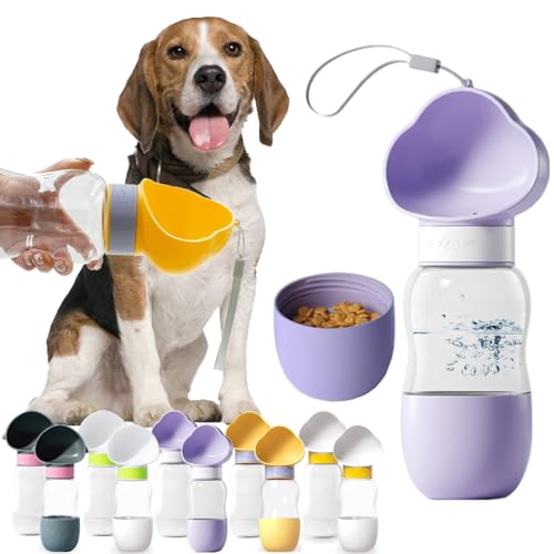 LA FEIER Hunde-Wasserflasche, tragbare Haustier-Wasserflasche mit Futterbehälter, tragbarer Wasserspender für Katzen, Welpen, Wandern, Reisen, Welpenzubehör LA FEIER Hunde-Wasserflasche, tragbare Haustier-Wasserflasche mit Futterbehälter, tragbarer Wasserspender für Katzen, Welpen, Wandern, Reisen, Welpenzubehör von LA FEIER