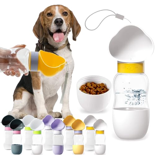 LA FEIER Hunde-Wasserflasche, tragbare Haustier-Wasserflasche mit Futterbehälter, tragbarer Wasserspender für Katzen, Welpen, Wandern, Reisen, Welpenzubehör LA FEIER Hunde-Wasserflasche, tragbare Haustier-Wasserflasche mit Futterbehälter, tragbarer Wasserspender für Katzen, Welpen, Wandern, Reisen, Welpenzubehör von LA FEIER