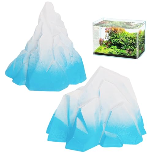 Aquariumdekorationen, 2pcs Fischtankdekorationen, Schneebereich Aquariumdekor, lebensechte Natureismodellmodell -Fischtank -Accessoires für Haushaltslandschaften im Haushaltsbüro Aquarium Landschaf Aquariumdekorationen, 2pcs Fischtankdekorationen, Schneebereich Aquariumdekor, lebensechte Natureismodellmodell -Fischtank -Accessoires für Haushaltslandschaften im Haushaltsbüro Aquarium Landschaf von LAANCOO