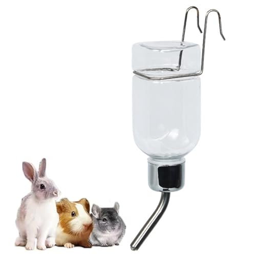 LAANCOO Hamster -Wasserspender, 180 ml Plastikhamster Wasserflasche, hängende Chinchilla -Wasserflasche für Haustierversorgung, weiß von LAANCOO