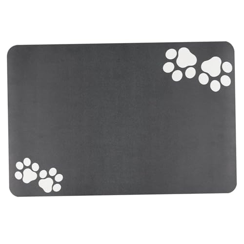 LAANCOO Haustier-Fütterungsmatte, Hundefütterungsmatte, 16x24in Hundefuttermatten für Fußböden wasserdichte Nicht-Schlupfkatze-Fütterungsmatte für Nahrung und Wasser, Hundwasserschale Matte LAANCOO Haustier-Fütterungsmatte, Hundefütterungsmatte, 16x24in Hundefuttermatten für Fußböden wasserdichte Nicht-Schlupfkatze-Fütterungsmatte für Nahrung und Wasser, Hundwasserschale Matte von LAANCOO