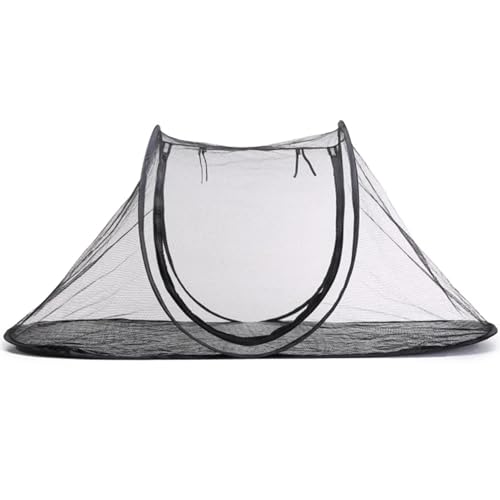 Hundzelt, Katzenzelt im Freien feinem Mesh Stoff Faltbarer Hund mit Reißverschluss Tür 74x35x31 Zoll Tierschiff für Außen, Camping, Haustier von LAANCOO