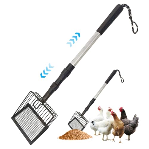LAANCOO Chicken Poop Schaufel, Metall Langgriff Kitty Cat Müll, verstellbare und abnehmbare Edelstahlstreu -Schaufel mit mit Hühnchen -Coop -Zubehör verwendet LAANCOO Chicken Poop Schaufel, Metall Langgriff Kitty Cat Müll, verstellbare und abnehmbare Edelstahlstreu -Schaufel mit mit Hühnchen -Coop -Zubehör verwendet von LAANCOO