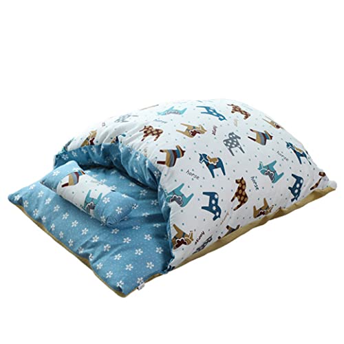 LAANCOO Katze Schlafsack selbstwärme Haustierbettmatte Teppich mit einem Kissen gemütliche Haustierhöhlenbett l Elektrische Decke von LAANCOO