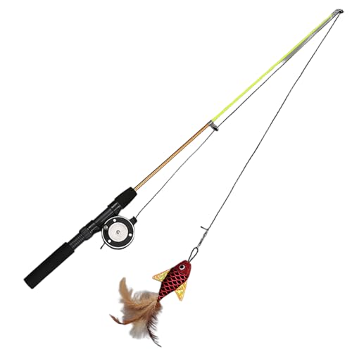 LAANCOO Katzenstab Spielzeug Retractable Cat Fishing Pole Spielzeug Interaktive Spielzeug für Innenkatzen Katzenspielzeug Federn Zauberstab lustige Übung für Kätzchen LAANCOO Katzenstab Spielzeug Retractable Cat Fishing Pole Spielzeug Interaktive Spielzeug für Innenkatzen Katzenspielzeug Federn Zauberstab lustige Übung für Kätzchen von LAANCOO