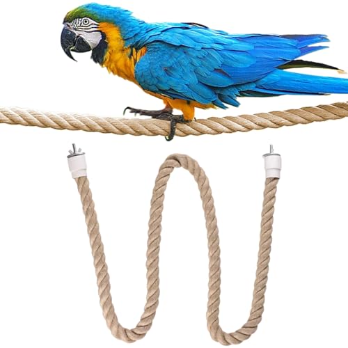LAANCOO Vogelseil, Vogelseil Barch, Kletternbarsch, 24 Zoll Baumwollhänge Barches für Papageien Cockatiels Budgie Shoteset von LAANCOO