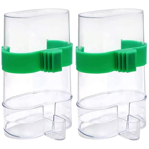 Vogelwasserspender 220 ml Automatisch klarer sichtbarer Vogelwasserfutterpraktikum praktischer Käfig -Feeder für Papageien Lovebirds Kanarische Finch, Geflügelbrunnen Wasserer Vogelwasserspender 220 ml Automatisch klarer sichtbarer Vogelwasserfutterpraktikum praktischer Käfig -Feeder für Papageien Lovebirds Kanarische Finch, Geflügelbrunnen Wasserer von LAANCOO